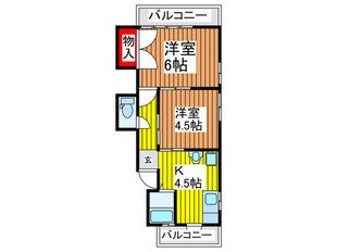 本町西加藤コーポの物件間取画像